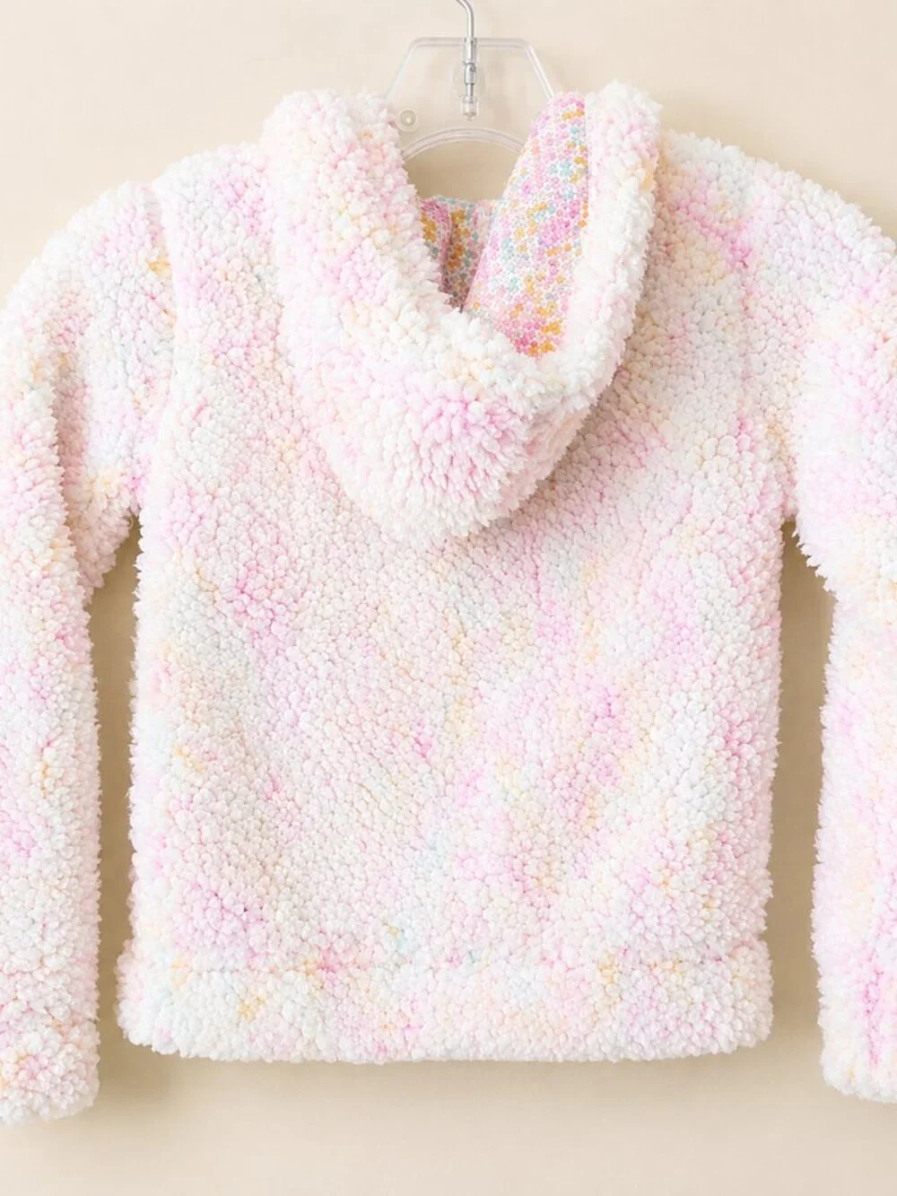 XOXO Girl's Pink Fuzzy Full Zip Hooded Jacket SZ L